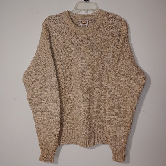 Banana Republic Other - Vintage Banana Republic Mill Valley Basketwave Knit Cotton Sweater Size M Tan